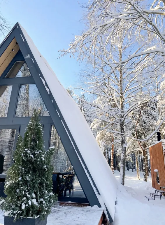 Домик A-Frame с купелью 60 м2