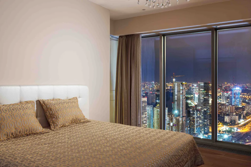 Апартамент в Москва Сити с панорамной ванной