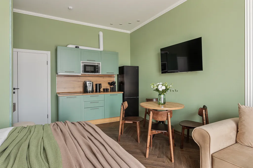 J&N Apartments Дизайнерская видовая студия с балконом