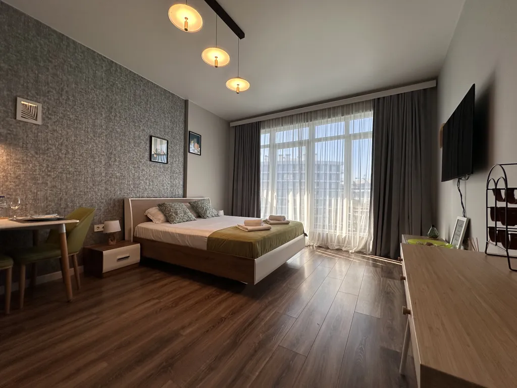 Квартира Солнечная студия 15 этаж, бассейн + парковка, жк white sails — Батуми