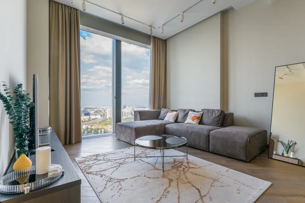 Квартира Апартамент с нежным интерьером и редким видом на город — аренда посуточно в Москва