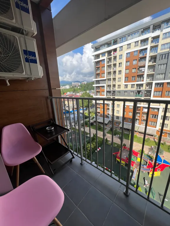 Студия с дизайнерским ремонтом