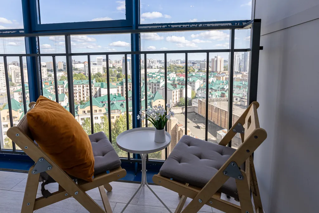 Квартира Квартира Уютная студия в центре с видом на Чашу и Кремль на 15 этаже — Казань