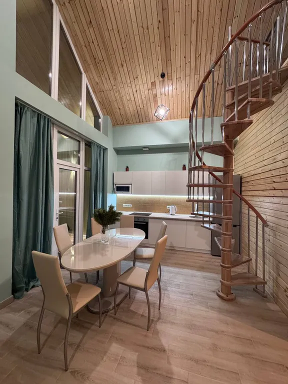 Дом Барнхаус Тихая сосна с баней и бассейном