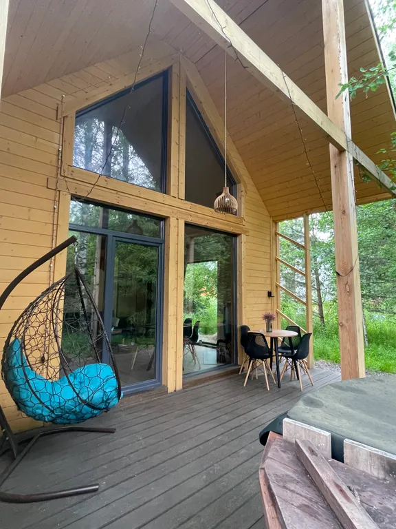 Уютный дом с купелью и камином Лесное Вдохновение