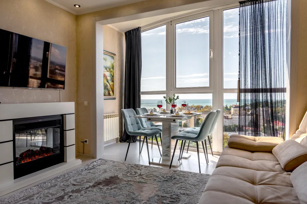 Квартира Евротрёшка с видом на море и город — аренда посуточно в Сочи