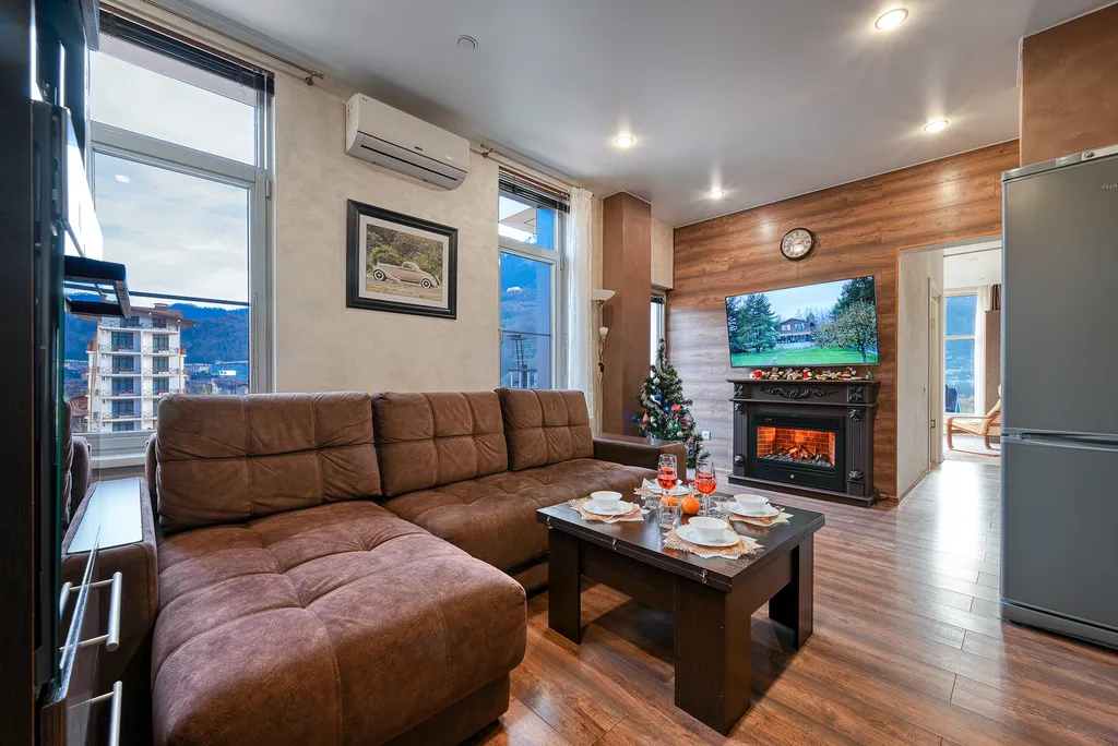 2-ком квартира с видом на горы, балкон и камином Я на Море