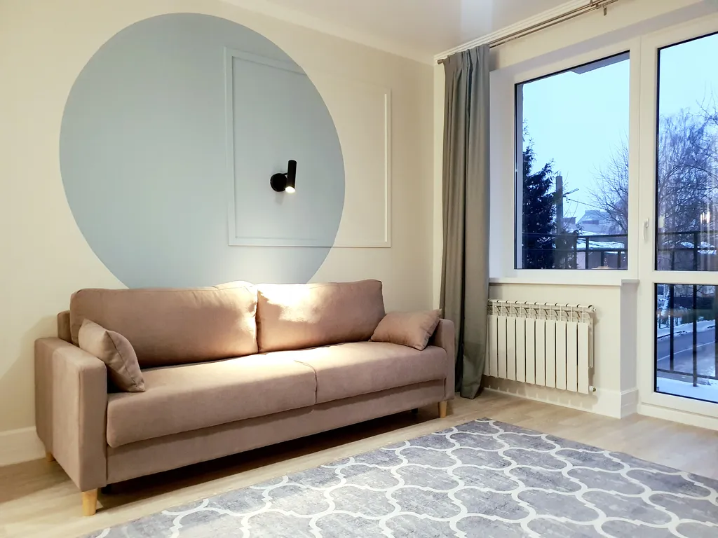 Стильная квартира с хорошим ремонтом в 5-ти минутах от пляжа