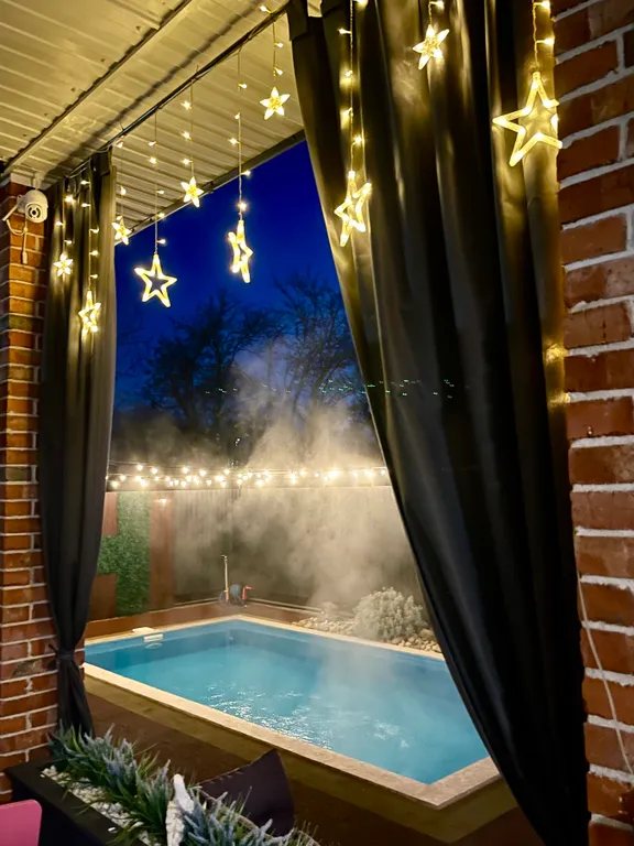 Дом с теплым бассейном и банным чаном Краснодар