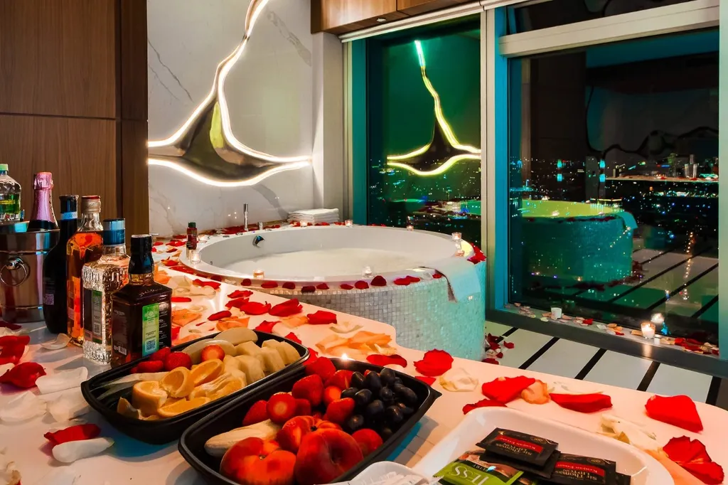 Уникальные апартаменты с панорамным джакузи и тропическим душем