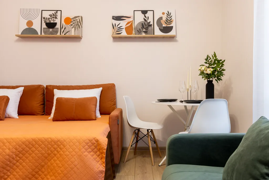 Квартира Студия Горизонты Нижнего Оранжево-изумрудный — аренда посуточно в Нижний Новгород