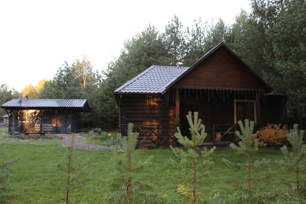 Уютный дом на опушке леса рядом с настоящей баней