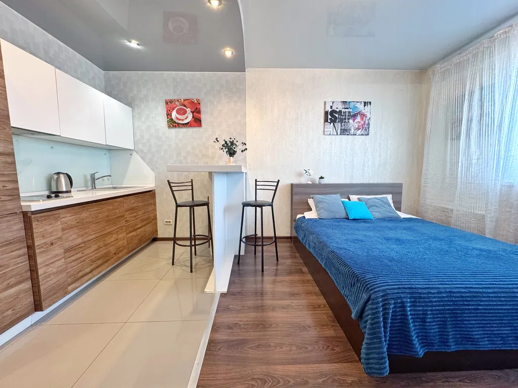 Стильная 1-комнатная квартира-студия в шаговой доступности от ЖД вокзала