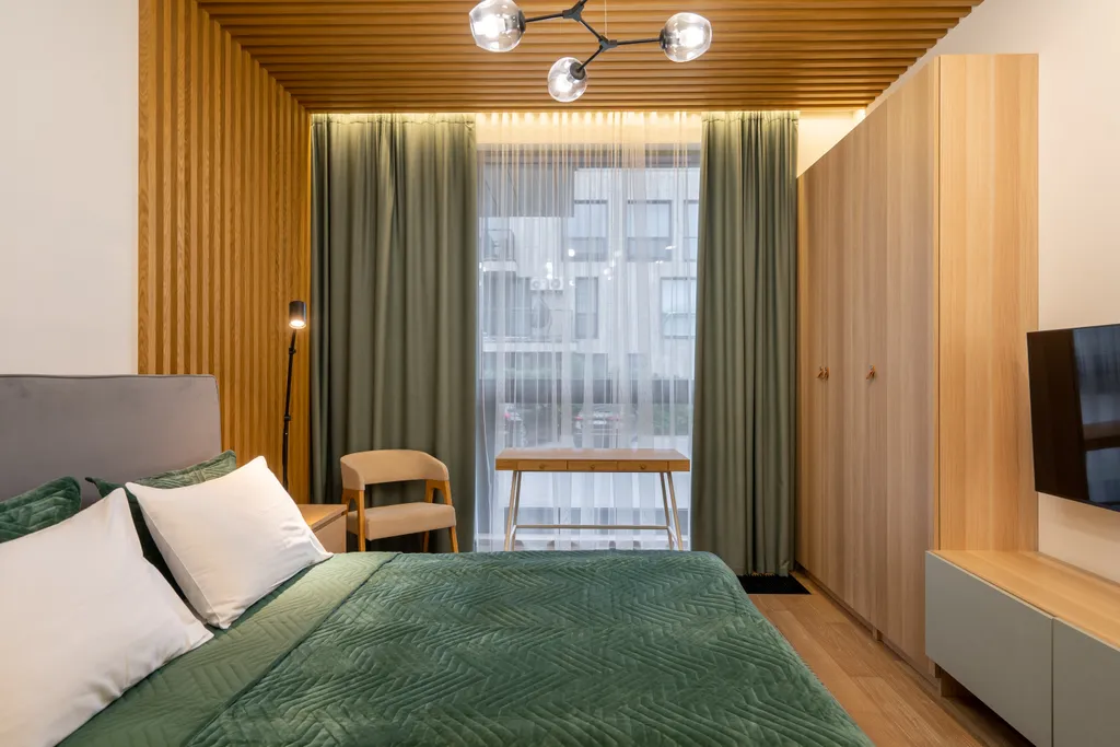 Дизайнерские апартаменты Охта КраСКИ Green