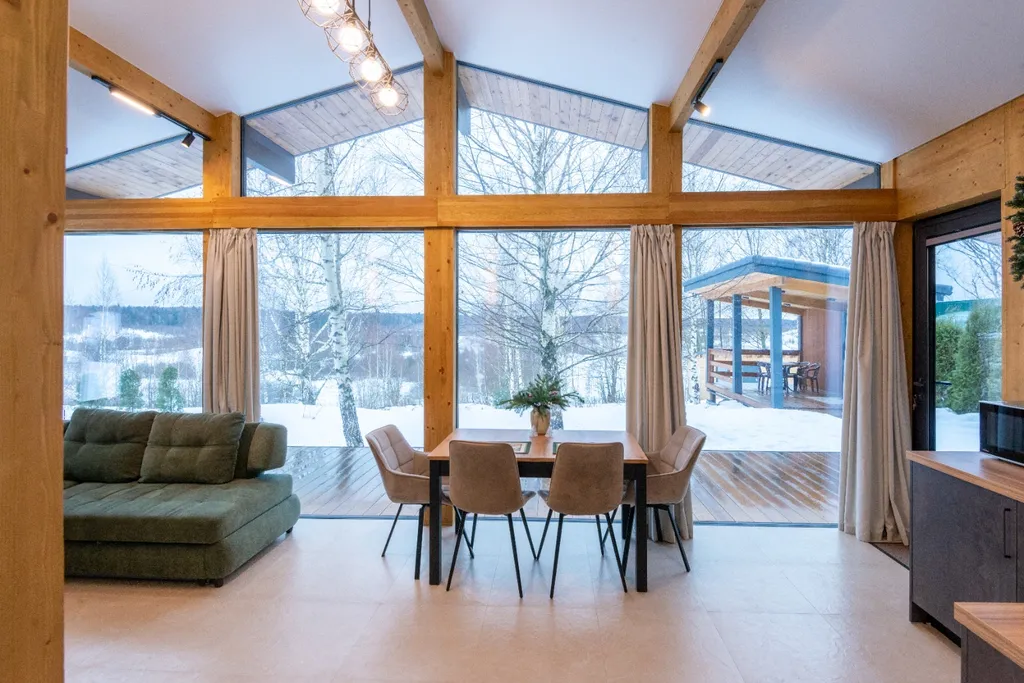 Коттедж Панорамный дом с баней — аренда посуточно в Руза