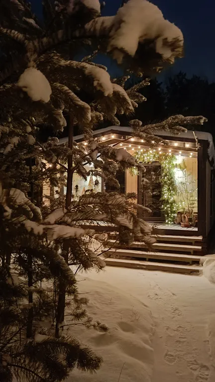 Светлый домик на опушке леса