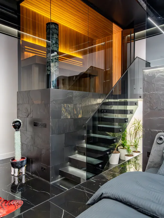 Квартира Квартира с авторским дизайном камином, сауной и кондиционером — Санкт-Петербург