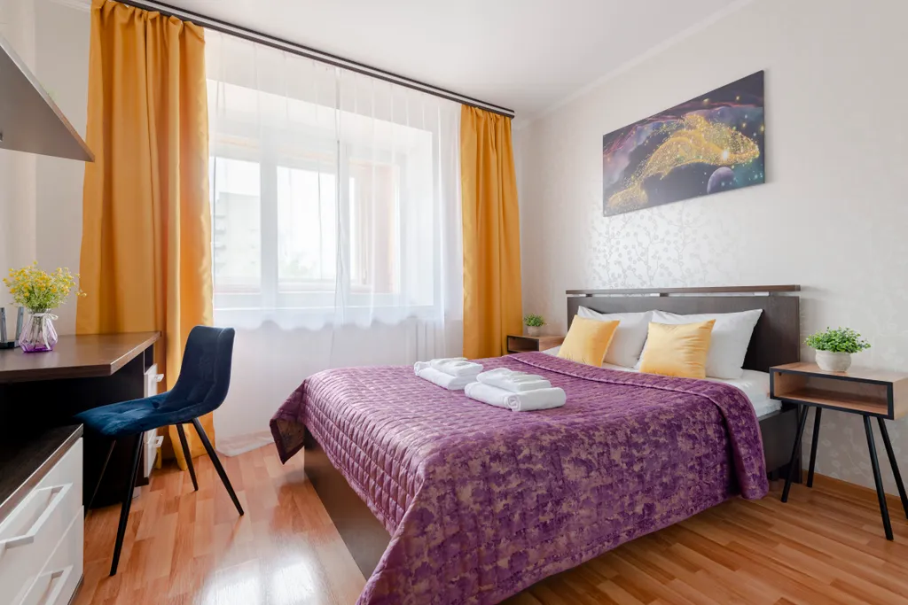 Просторная квартира недалеко от МНТК, с тренажерами, гостиничный сервис