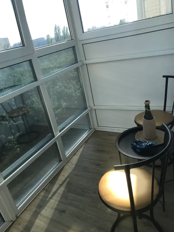 Квартира-студия с панорамным балконом