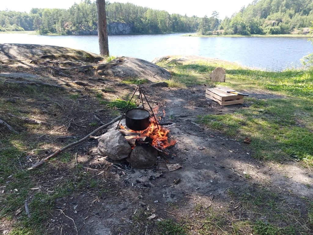 Дом в Карелии с печью-камином и видом на лес