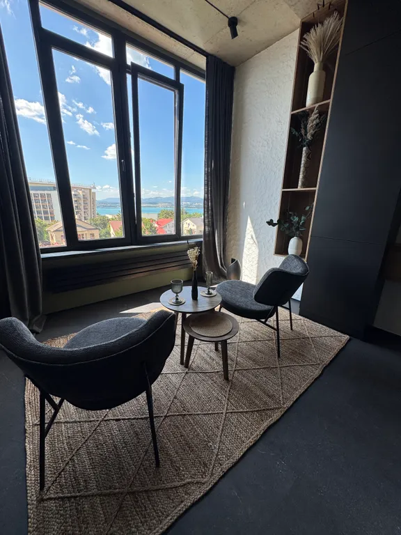 Квартира Большая 1к квартира в стиле эко-лофт, с панорамным видом на море — Геленджик