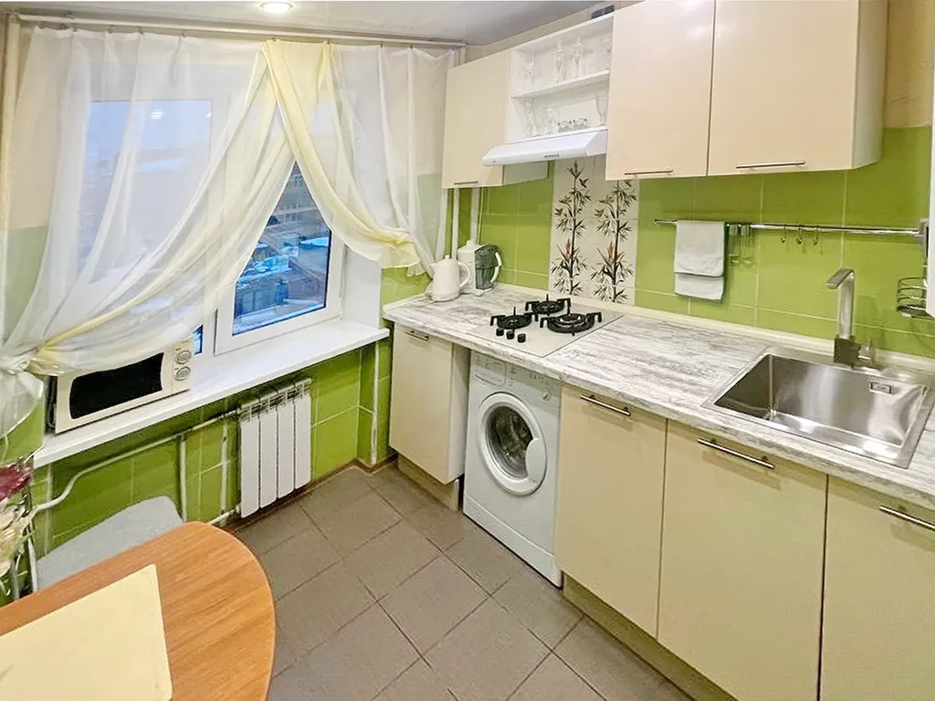 Yellow apartments near metro Elizarovskaya