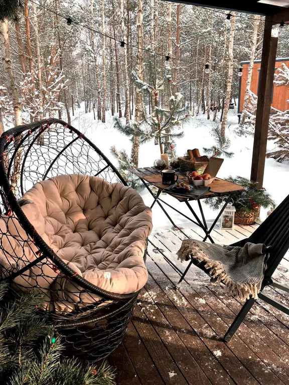 Уютный и теплый мини домик ТиниДача Можжевельник в лесу