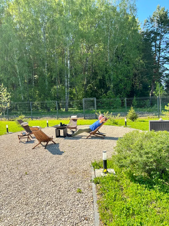 Дом у леса с банным чаном и панорамными окнами