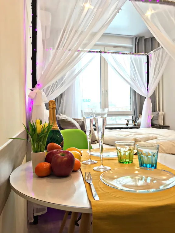 Квартира Квартира Романтичная студия с джакузи и подсветкой в самом центре — Нижний Новгород