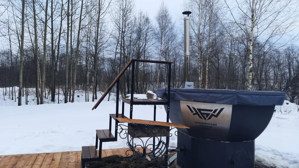 Уютный дом с сауной и чаном на берегу реки