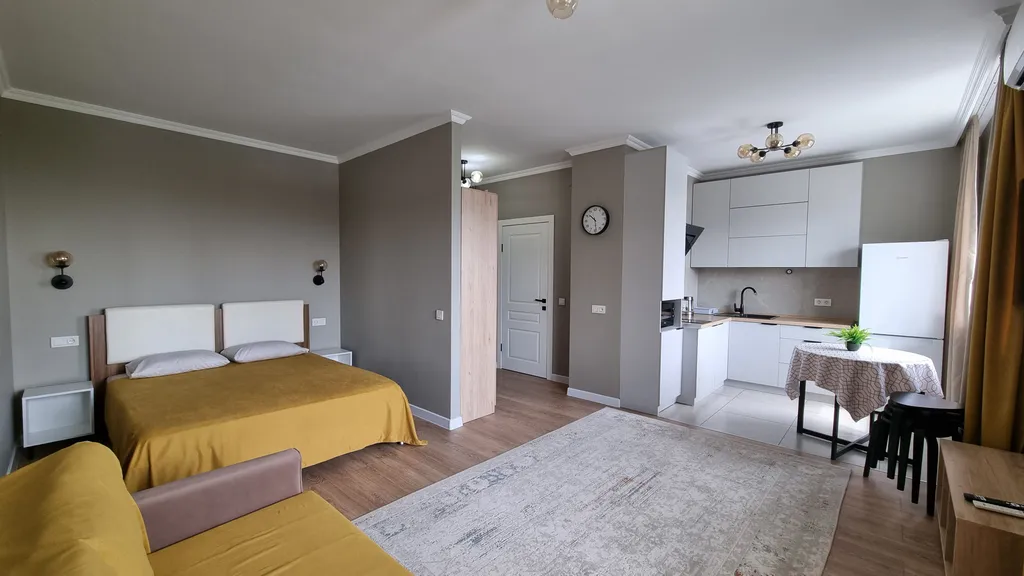 Квартира Уютная однокомнатная квартира студия в жк Палладиум с  видом на горы — Алматы