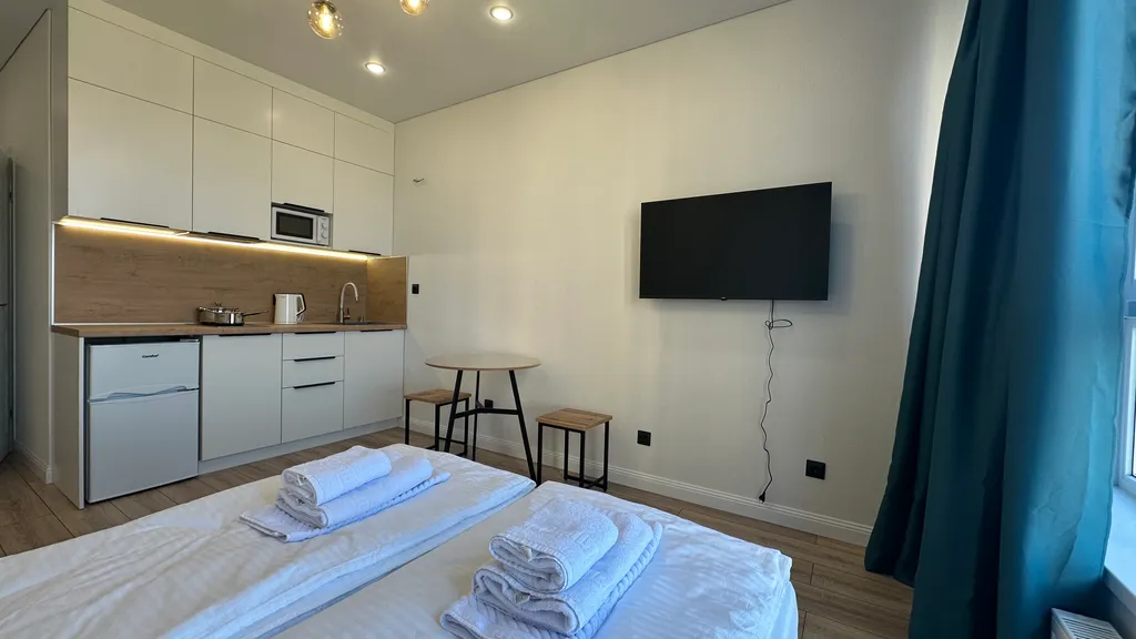 Квартира Квартира Уютная студия с панорамным видом на реку Кубань — Краснодар