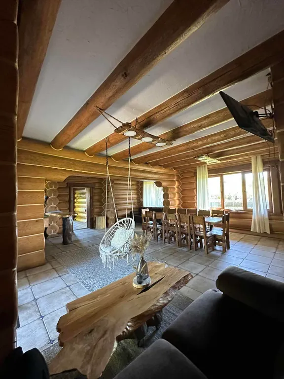 Экодом из вековой сосны с прудом и 7-м бассейном в 23 км от Минска