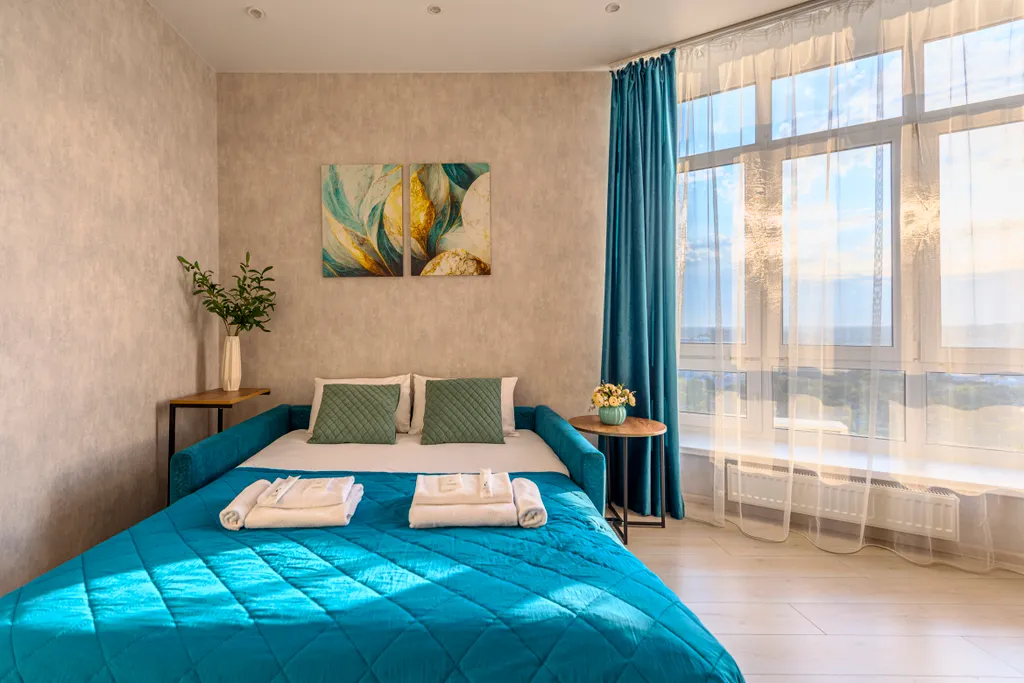 Роскошные апартаменты с видом на Волгу, кондиционер, гостиничный сервис