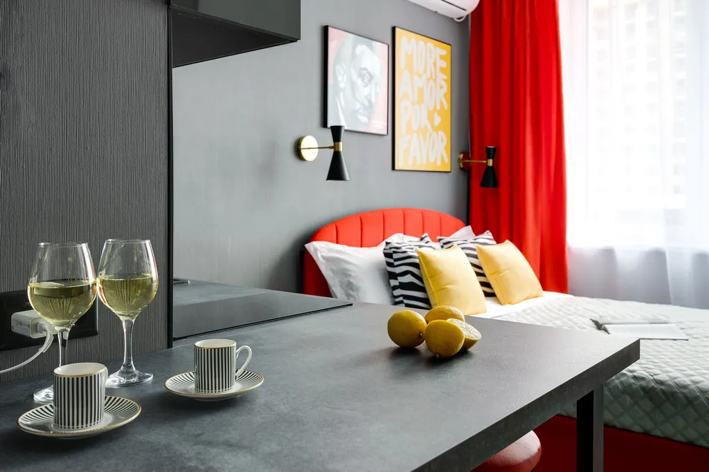 Квартира Квартира Стильная студия у ботанического сада Red — Москва