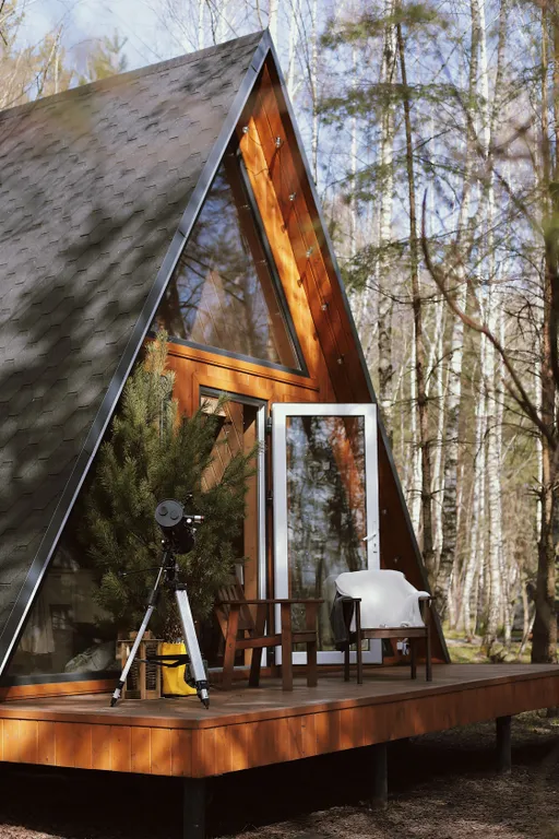 Коттедж Треугольный домик 36м2 с завтраком — Куровское