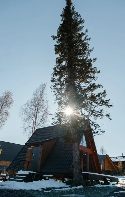 Коттедж Уютный A-frame дом с видом на горы — Шерегеш