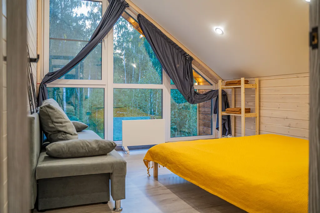 Уютный барн хаус с большими панорамными окнами Барн 4