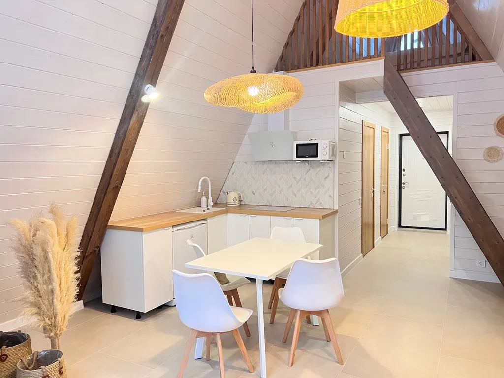 Коттедж Дом Гармония с горячим чаном и дровяным камином — Тимково