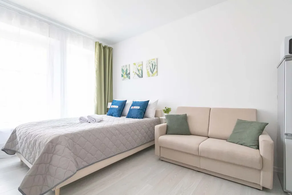 Квартира Апартаменты у метро Некрасовка Green Beige — Москва