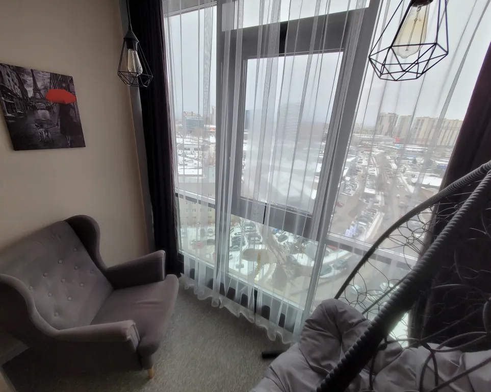 Квартира-студия с фитобочкой и джакузи с панорамным видом в ЖК Scandis