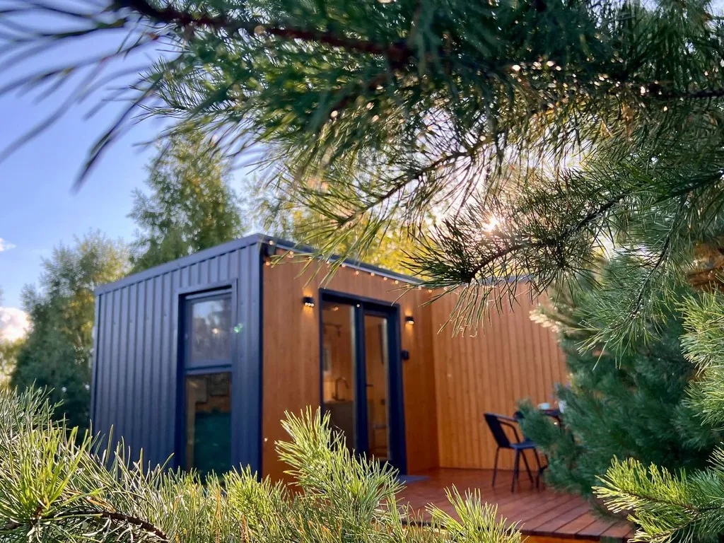 Атмосферный дом в соснах