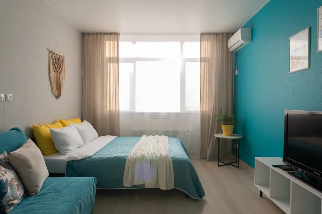 Квартира Квартира Студия Бирюза ApartaMIA в Звездном городке рядом с Тюмень Сити-Молл — Тюмень