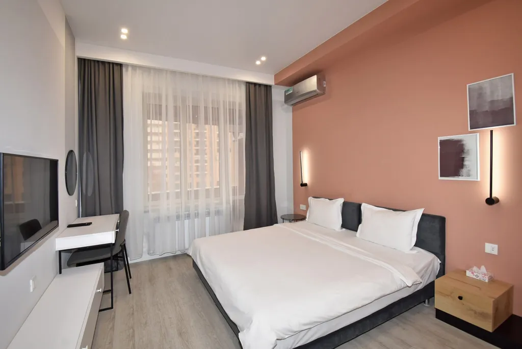 Студия с 2 раздельными кроватями и балконом