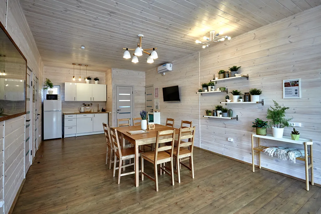 Уютный загородный дом с баней на дровах и теплым бассейном