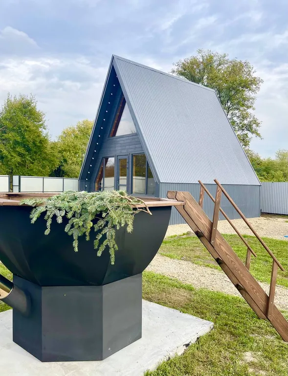 Коттедж А-фрейм с баней и чаном — аренда посуточно в Яблоновский