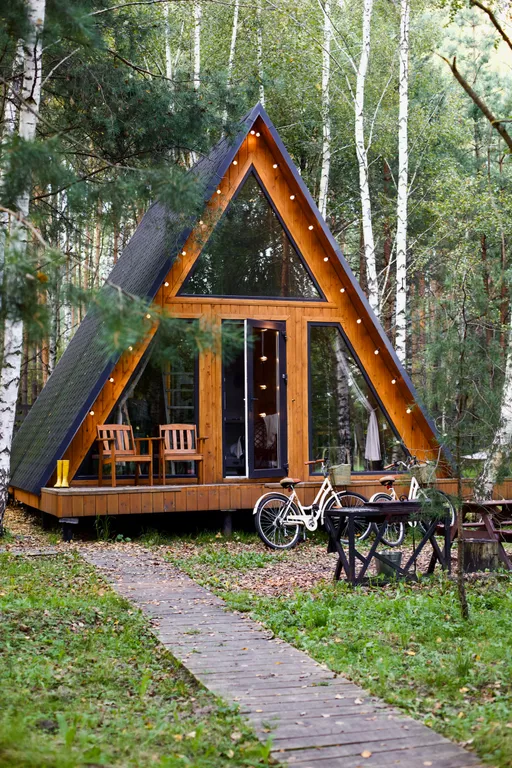 Коттедж Треугольный домик 36м2 с завтраком — Куровское