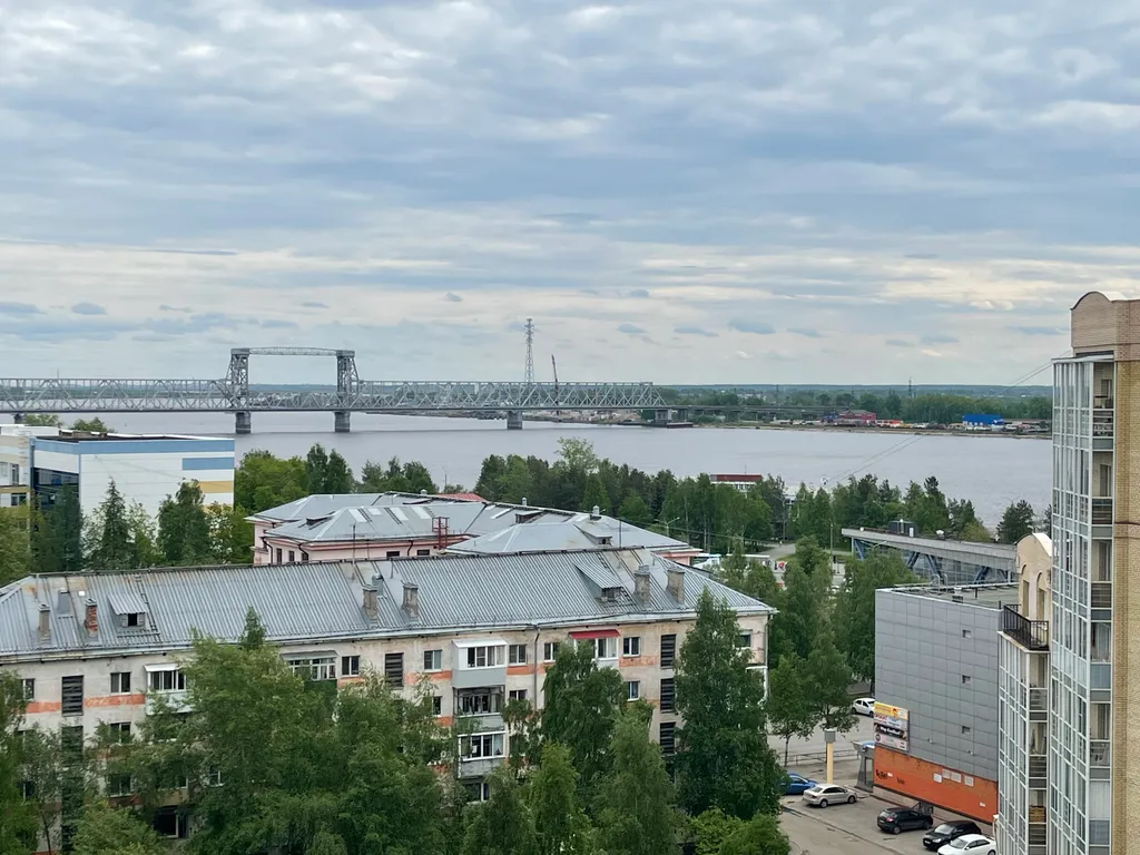 Студия в центре с видом на Северную Двину