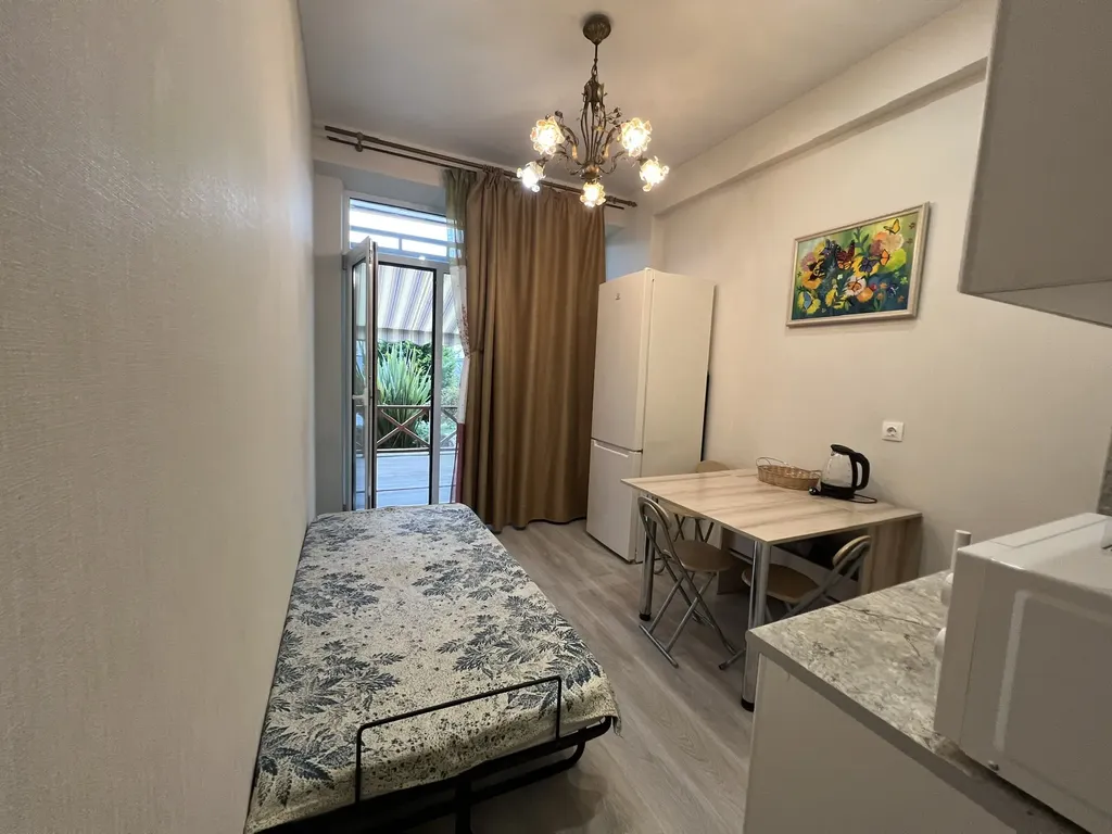 Студия с террасой, отдельной кухней и ванной