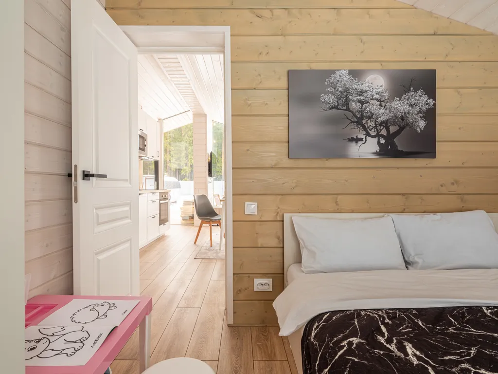 Домик у леса с камином и баней